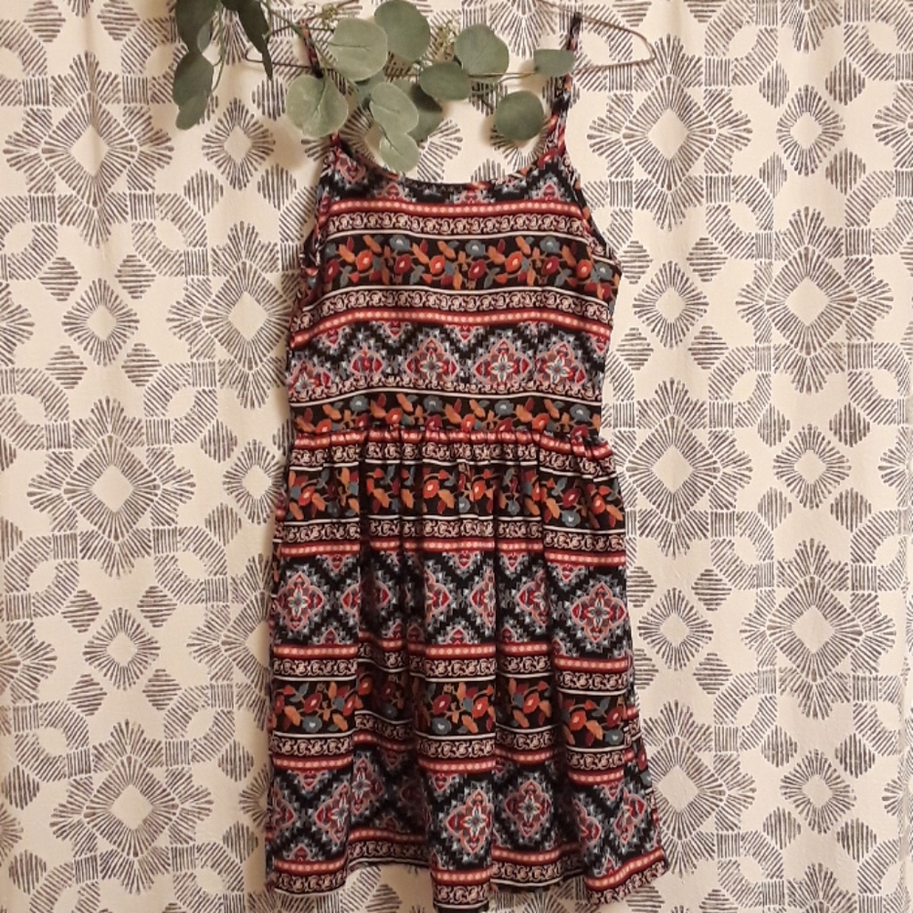 Abstract Floral Dress